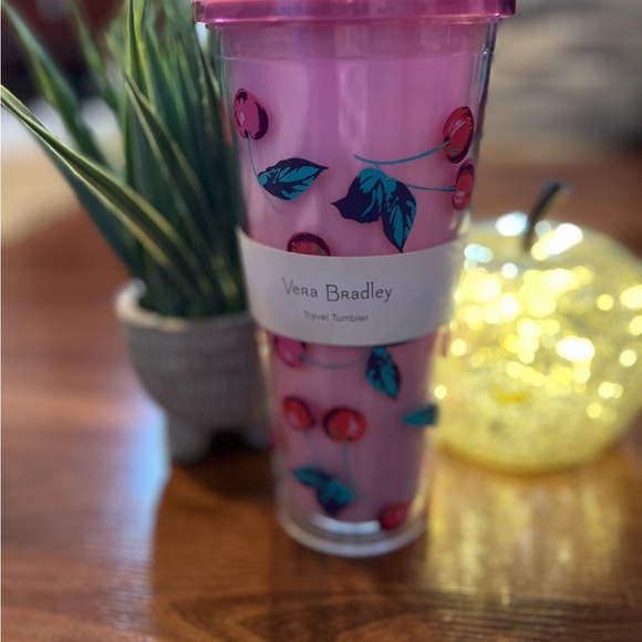 BNIT CHERRY 🍒 Vera Bradley cup with straw for drinking water. 💧 - Picture 5 of 6